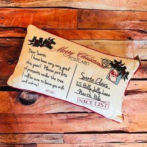 CHRISTMAS POSTCARD PILLOW